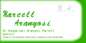 marcell aranyosi business card